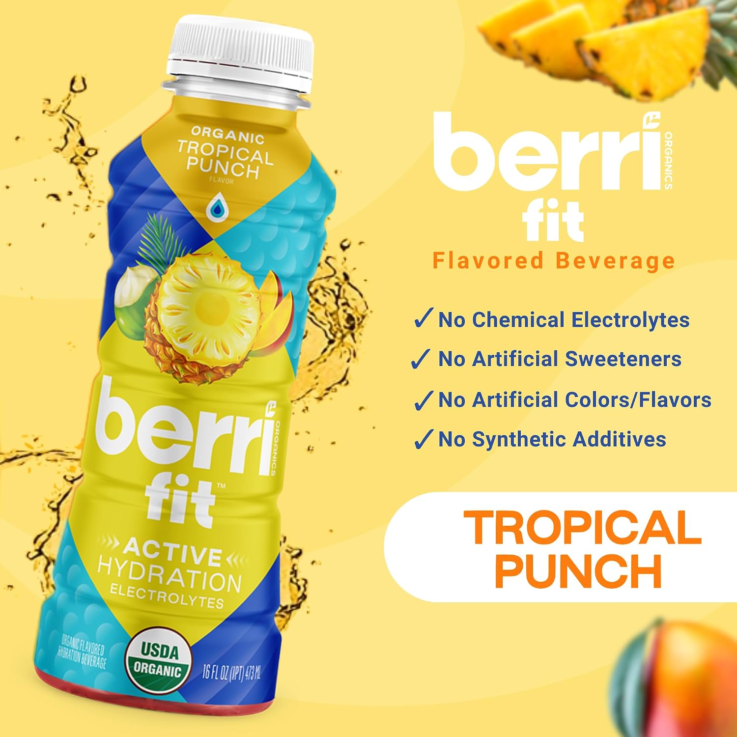 Berri Fit Hydration, 4ct, Organic Dragon Fruit Flavor Natural Sports Drink