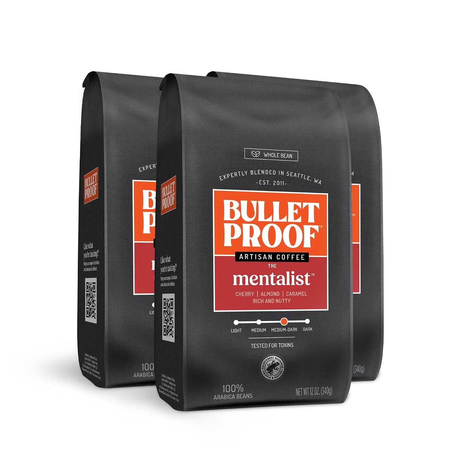 Bulletproof French Kick Dark Roast Whole Bean Coffee, 12 Ounces, 100% Arabica Coffee Sourced from Guatemala, Colombia & El Salvador