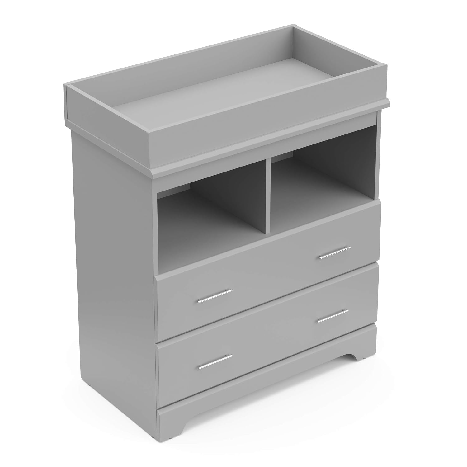 Storkcraft Brookside 2 Drawer Changing Table Dresser, Pebble Gray