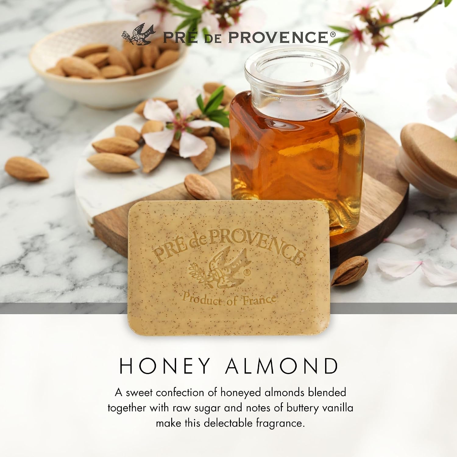Pre de Provence Artisanal Soap Bar, Natural French Skincare, Enriched with Organic Shea Butter, Quad Milled for Rich, Smooth & Moisturizing Lather, Linden, 5.3 Ounce