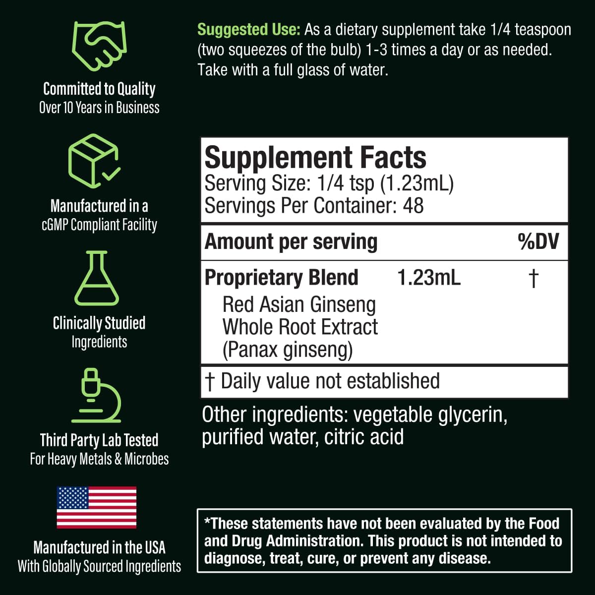 Active Ginseng - Korean Red Panax Ginseng - Natural Ginsenosides & GMO-Free