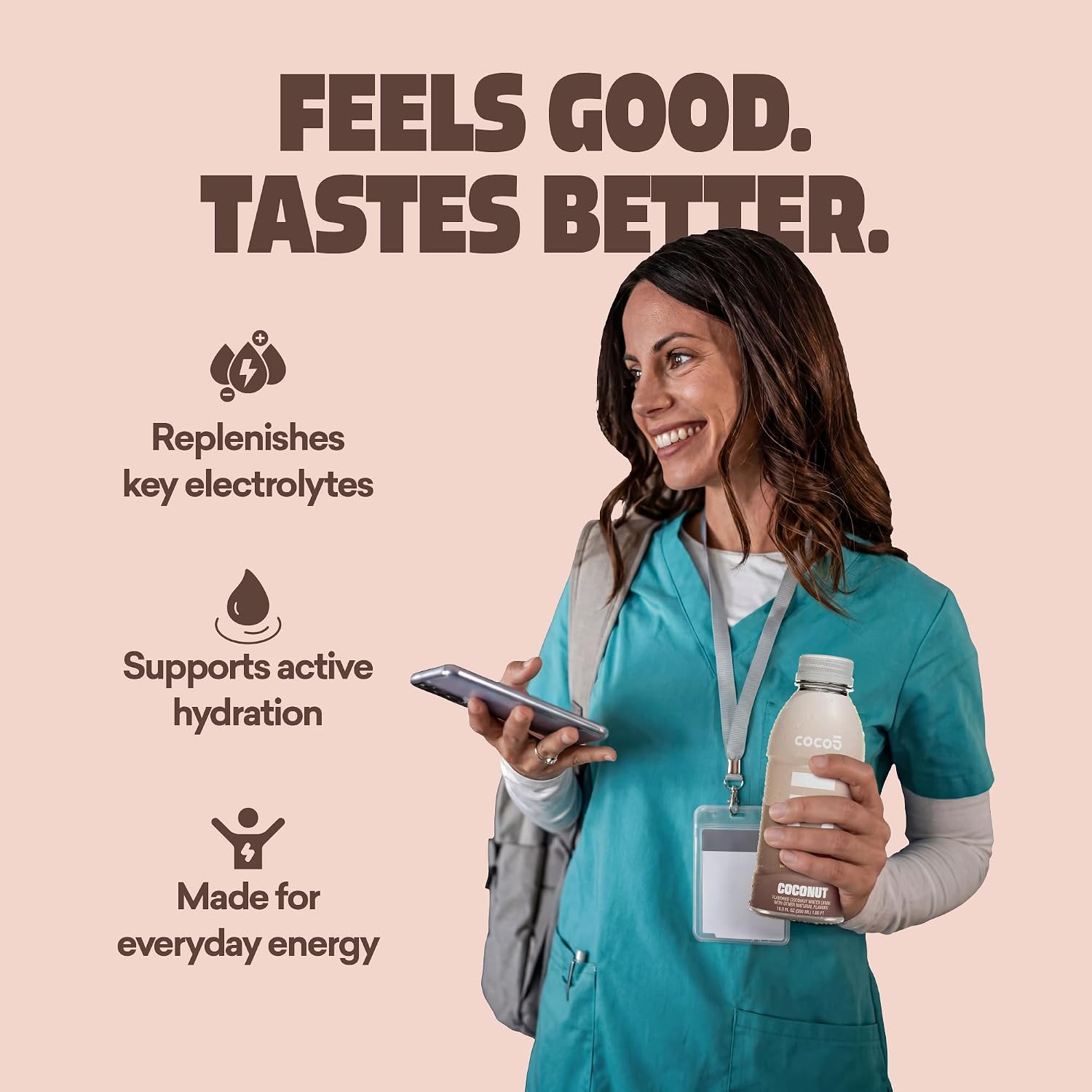 Coco5 Original Coconut Water Natural Electrolyte Sports Drink, 12 Pack | Active hydration. Low sugar, nothing artificial. Potassium, sodium, magnesium, calcium, chloride. 8 real ingredients.