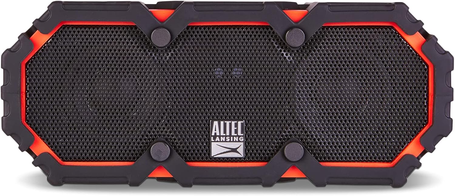Altec Lansing LifeJacket 2 - Waterproof Bluetooth Speaker, Floating Portable Speaker for Travel & Outdoor Use, Deep Bass & Loud Sound
