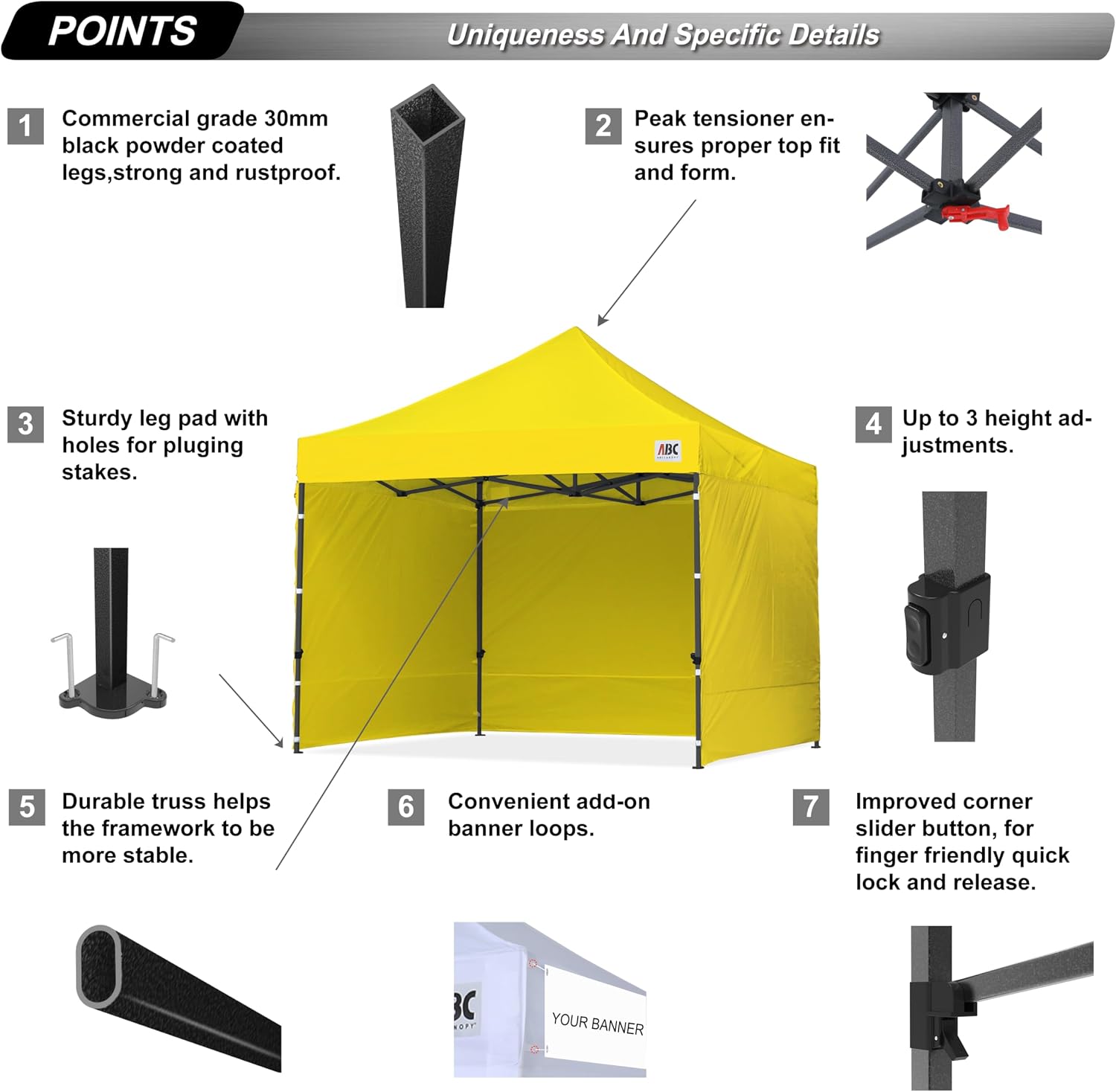 ABCCANOPY Heavy Duty Easy Pop up Canopy Tent with Sidewalls 10x20, Turquoise