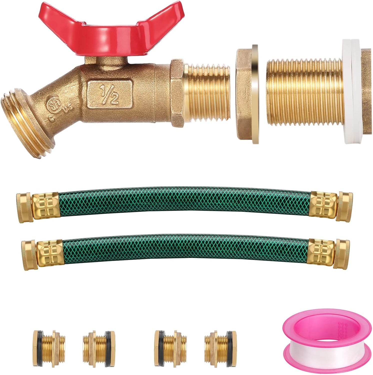 2PCS Rain Barrel Hose Connector, Rain Barrel Overflow Linking Kit