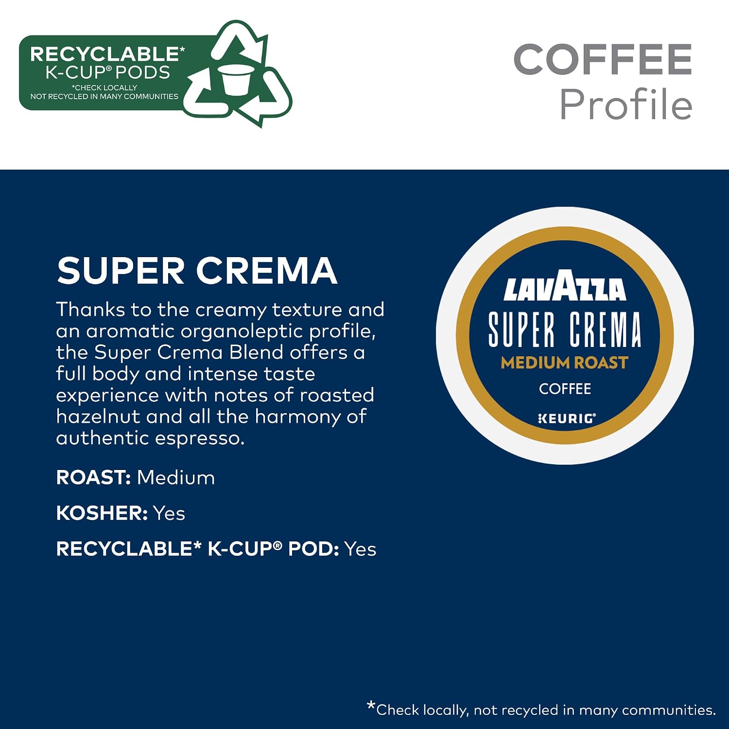 Lavazza Espresso, Single-Serve Keurig K-Cup Pods, Medium Roast Coffee, 32-Count Box