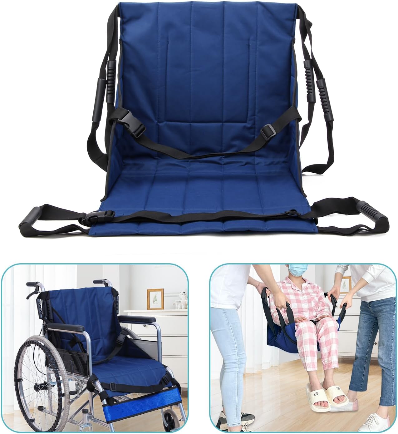 Patient Lift Transfer Belt from Bed to Wheelchair Stair Transfer Emergency Evacuation Chair Pad Safety Medical Lifting Sling Slide Board