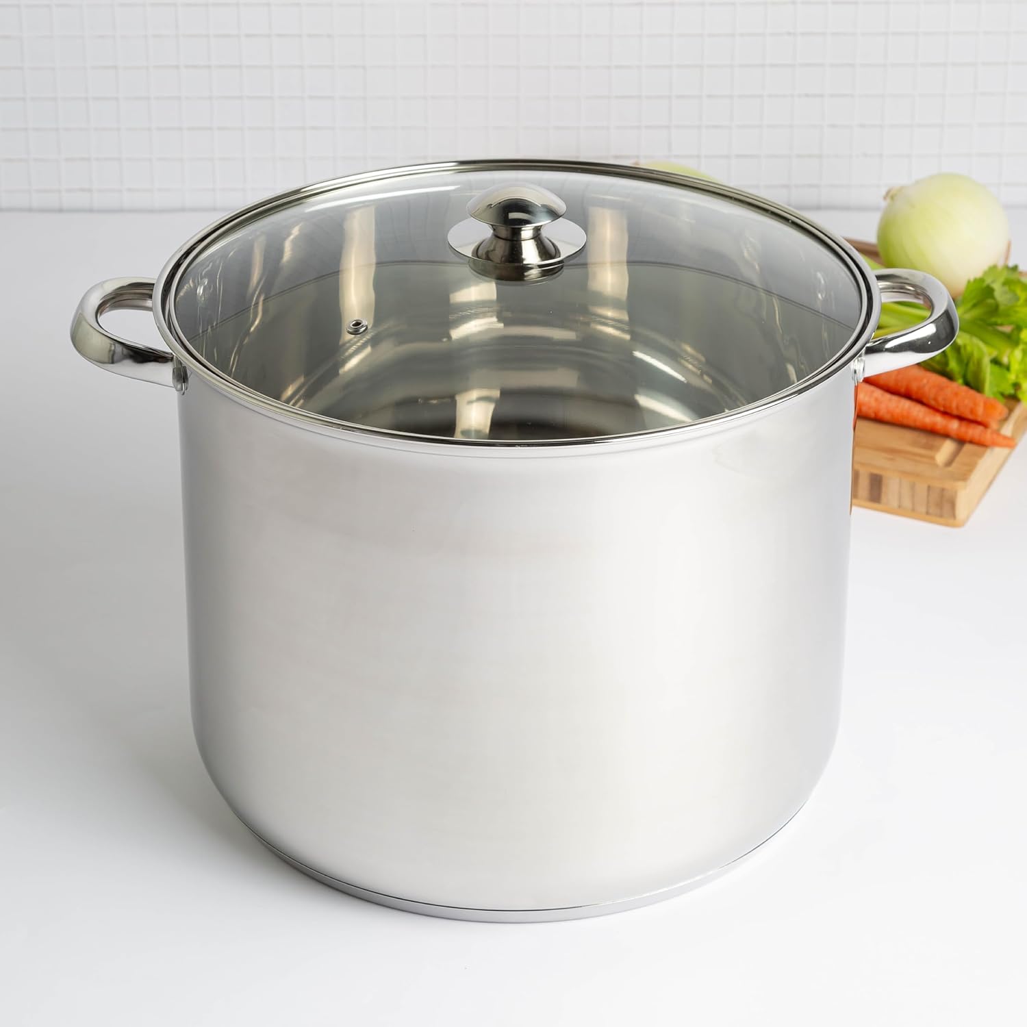 Ecolution Stainless Steel Sauce Pan, Encapsulated Induction Ready Cooking Pot with Glass Lid, Oven Safe, Dishwasher Safe Soup Pot, 2-Quart