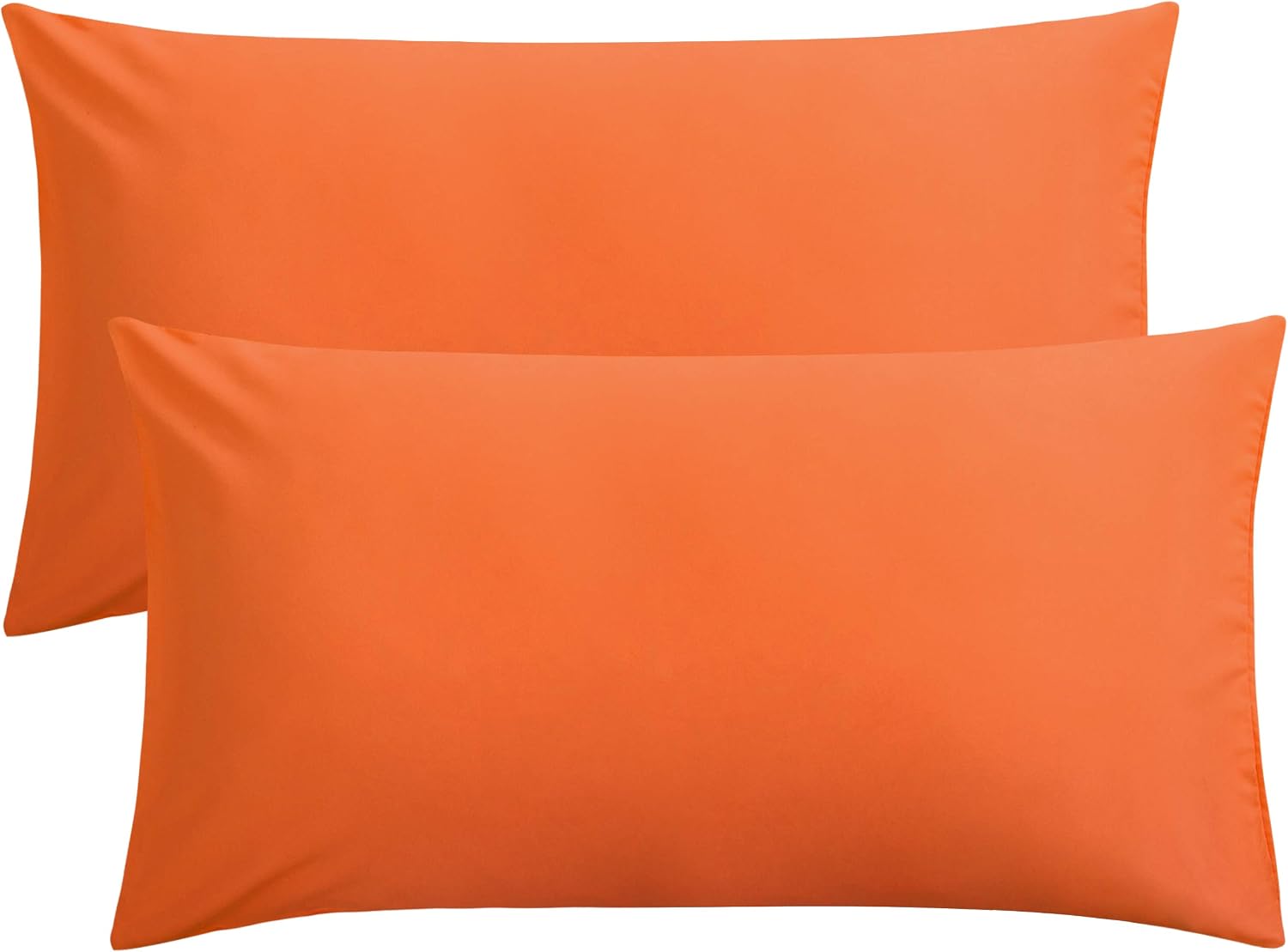 FLXXIE 2-Pack Microfiber Standard Pillow Cases, Envelope Style, White