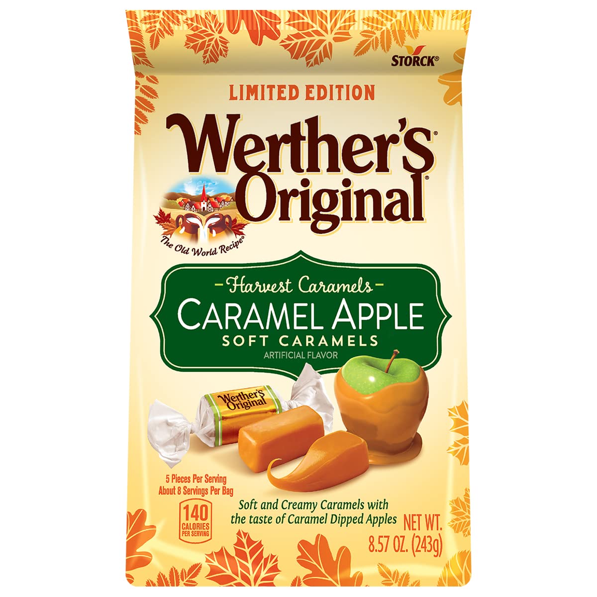 Werther's Original Caramel Coffee Hard Candy - Individually Wrapped Hard Candies for Halloween, Parties, or Snacks - 2.65 oz Bags (Pack of 3)