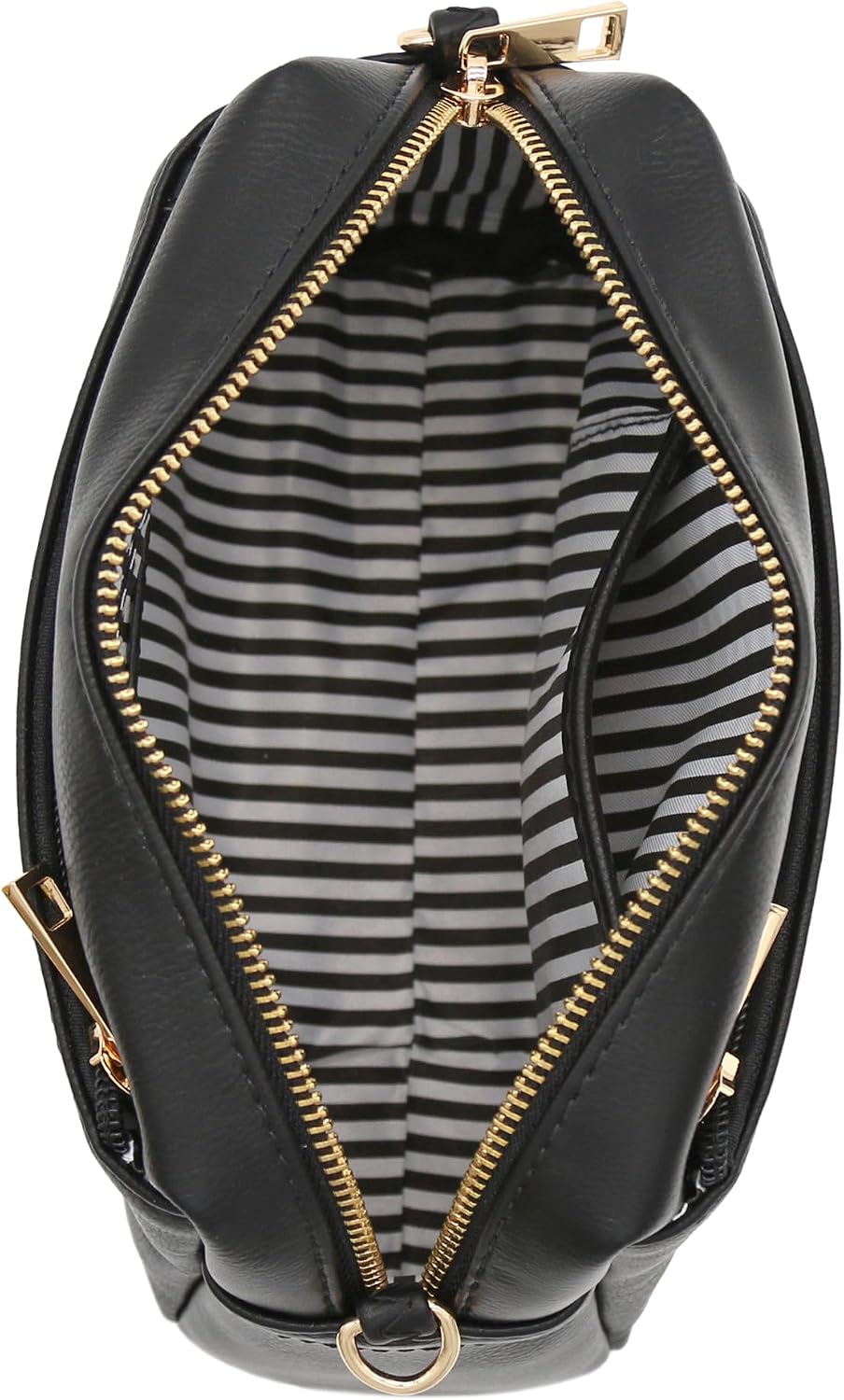 Triple Zip Small Crossbody Bag