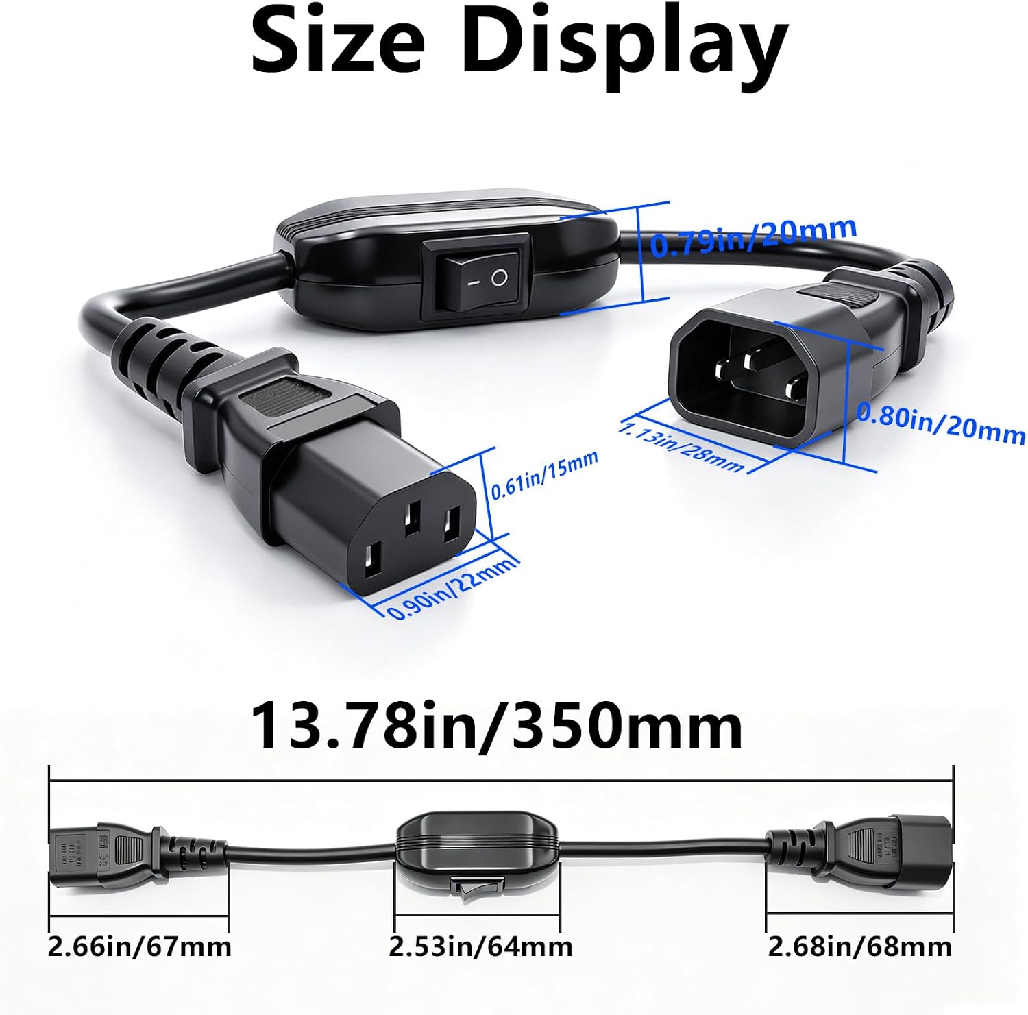 Duttek Power Cord with Switch