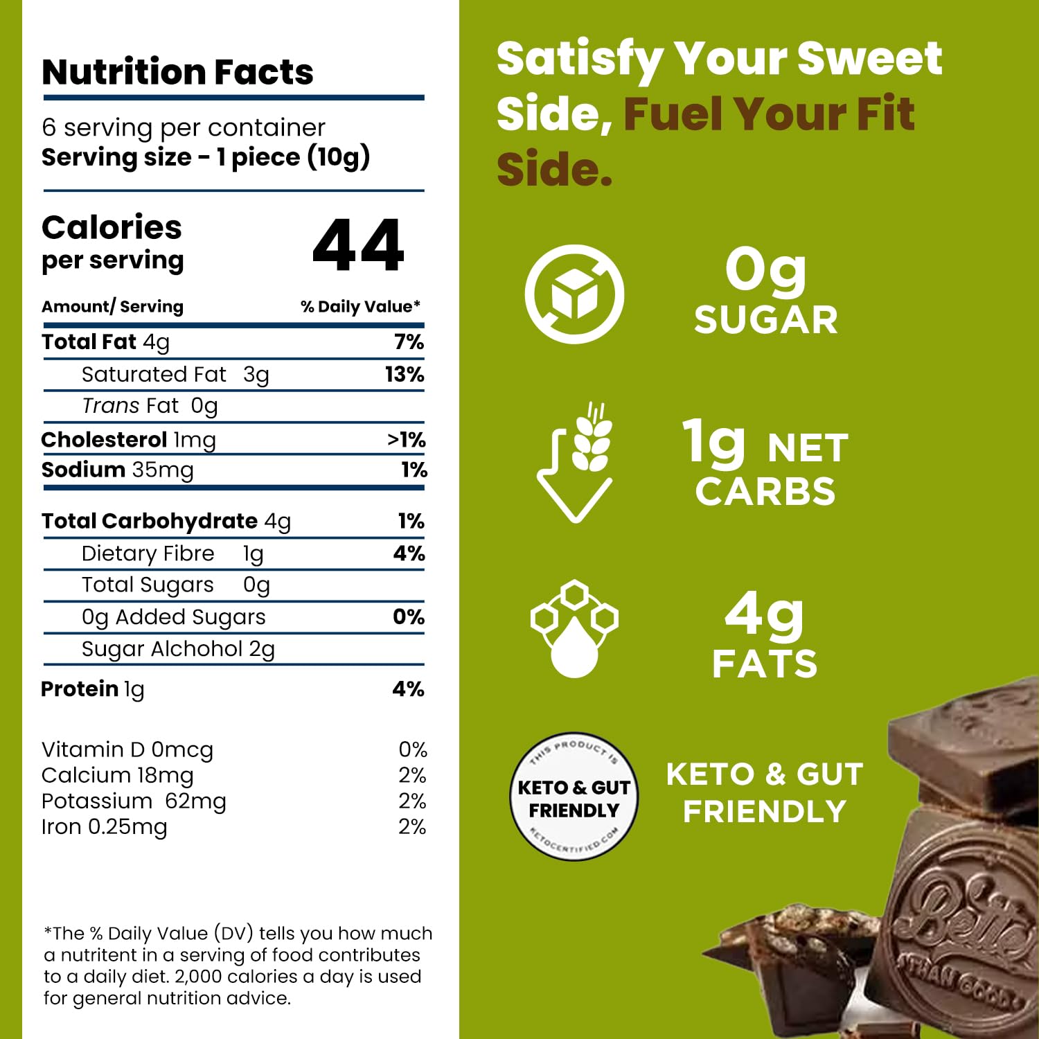 Better Than Good Chocolate Bark Bites, Sugar Free Candy Snack, 2-Pack