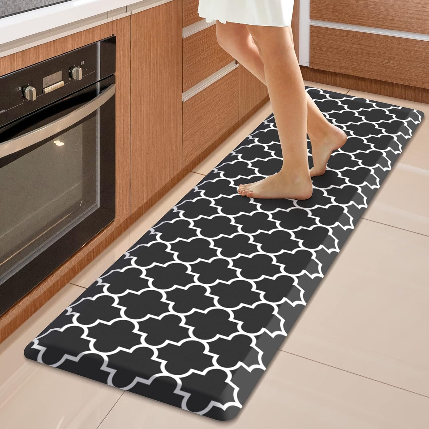WISELIFE Kitchen Mats and Rugs Cushioned Anti-Fatigue, 17.3"x 60", Grey