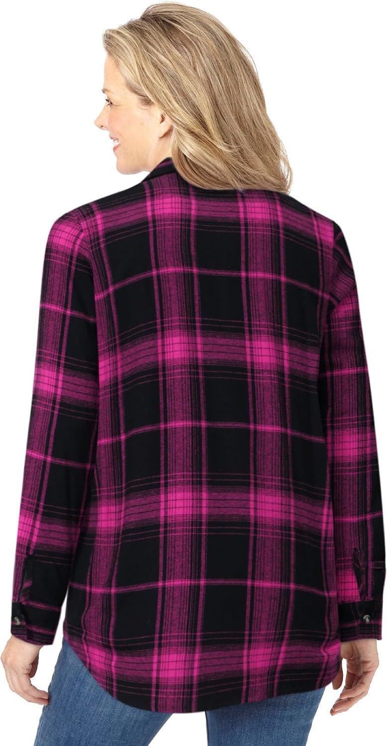 Woman Within Classic Flannel Shirt