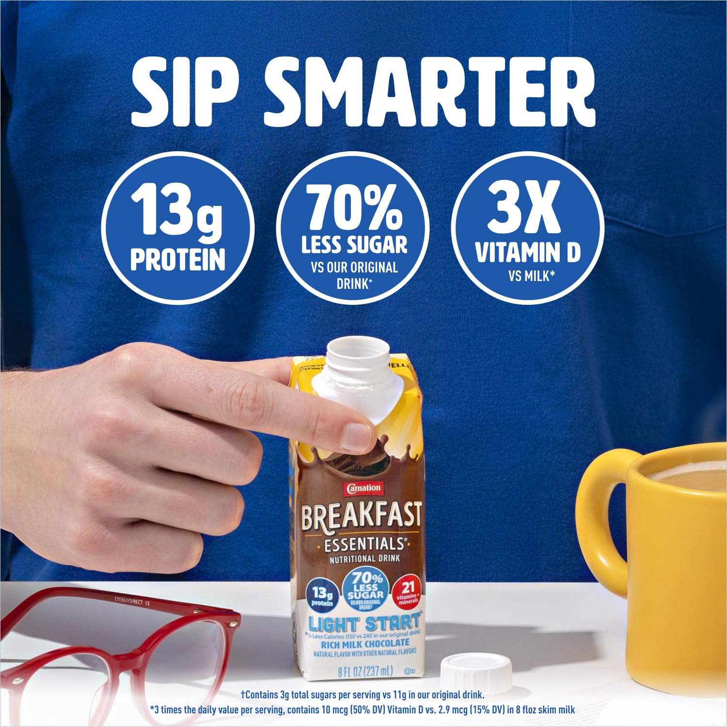 Carnation Breakfast Essentials Light Start Ready-to-Drink, Chocolate