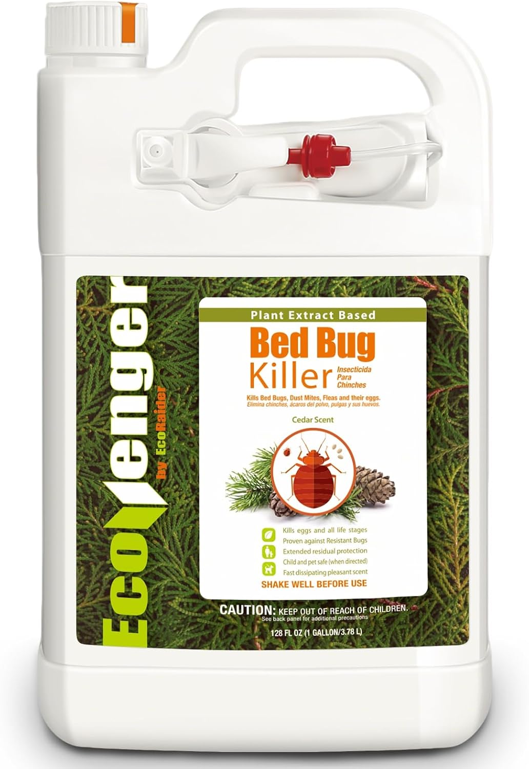 Bed Bug Killer 16 oz EcoVenger by EcoRaider, 100% Kill Efficacy, Bedbugs & Mites, Kills Eggs & The Resistant, Lasting Protection, USDA BIO-Certified, Plant Extract Based & Non-Toxic, Child & Pet Safe