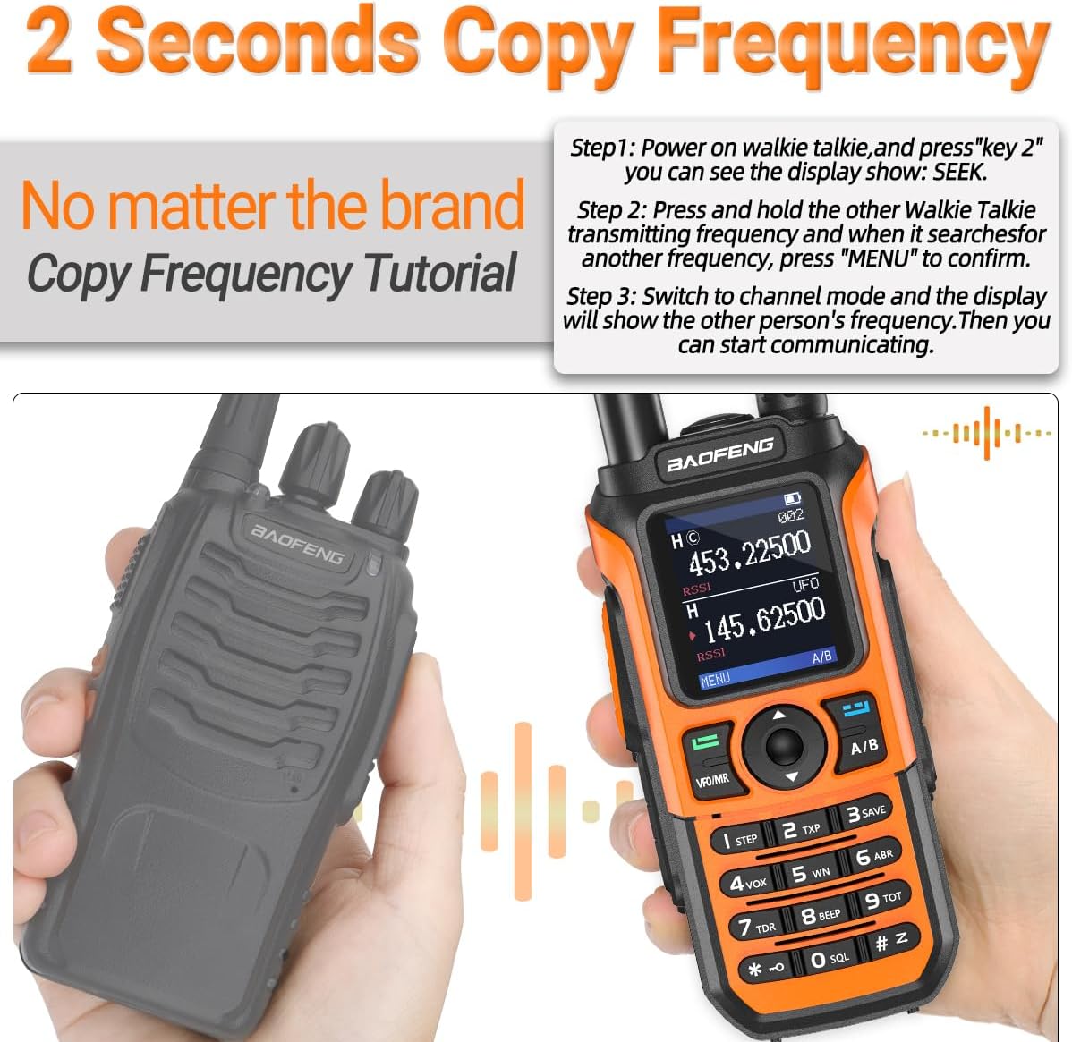 2 Pack BaoFeng UV-21R (Upgrade of UV-5R) Ham Radio Handheld Long Range Walkie Talkies UHF VHF Dual Band 2-Way Radio Full Kit with Type-C Cable