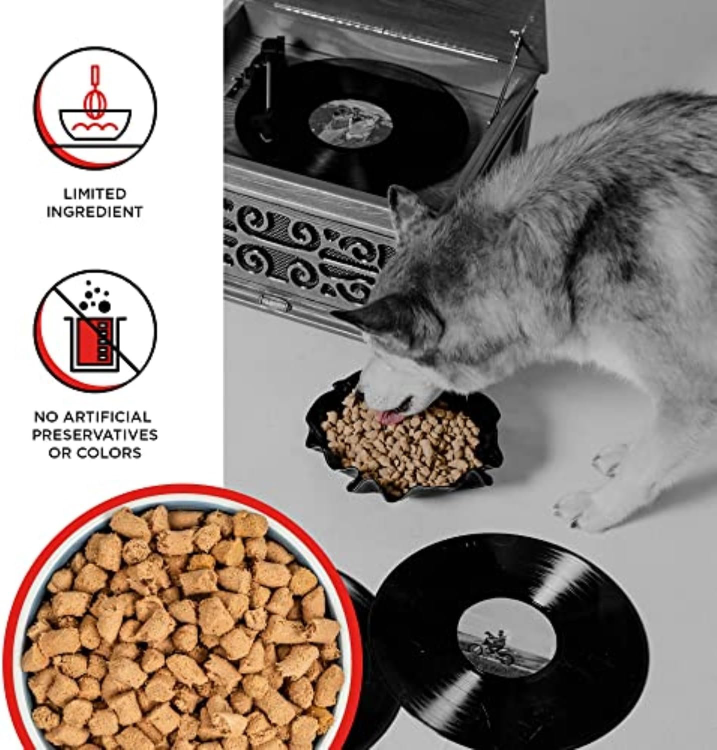 BIXBI Liberty Freeze-Dried Dog Food Topper & Treats, Beef – 98% Meat & Organs, No Refrigeration – USA Made, 26 oz