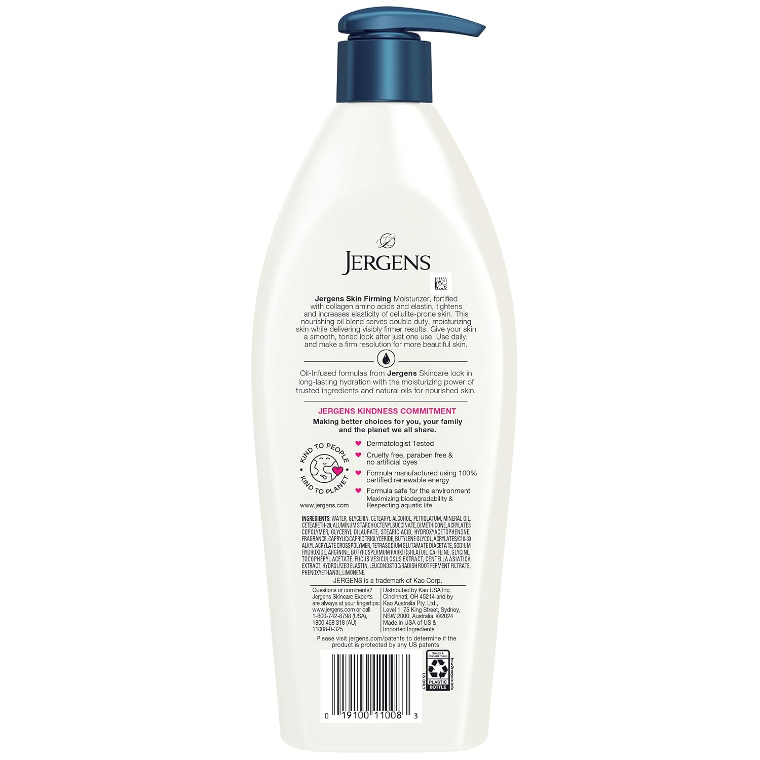 Jergens Skin Firming Body Lotion for Dry to Extra Dry Skin, Skin Tightening Cream with Collagen and Elastin, Dermatologist Tested, Hydralucence Blend Formula, 16.8 Oz | Tightening Cream for Dry Skin, Smoothes and Tones, Collagen and Elastin Formula, Derm…