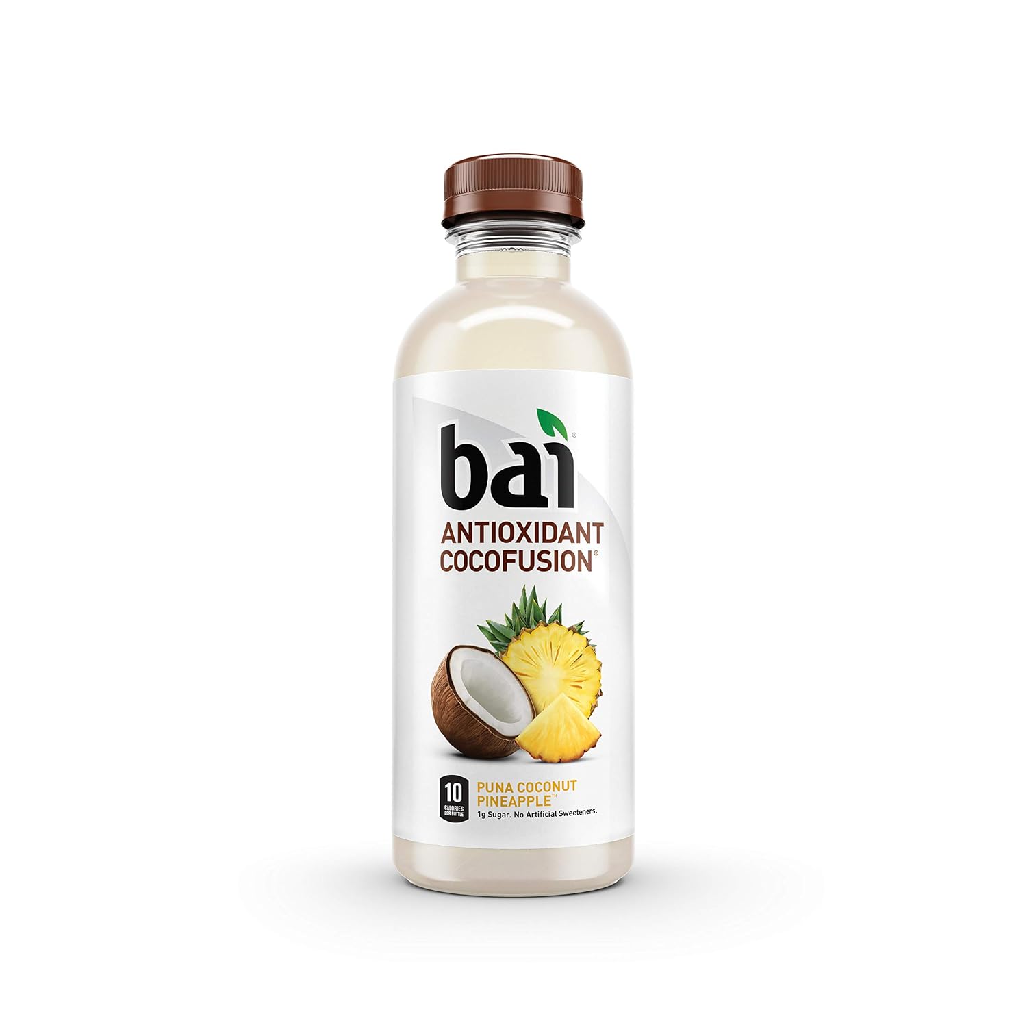 Bai Coconut Flavored Water, Puna Coconut Pineapple, Antioxidant Infused Drinks, 18 Fluid Ounce Bottles, 12 Count