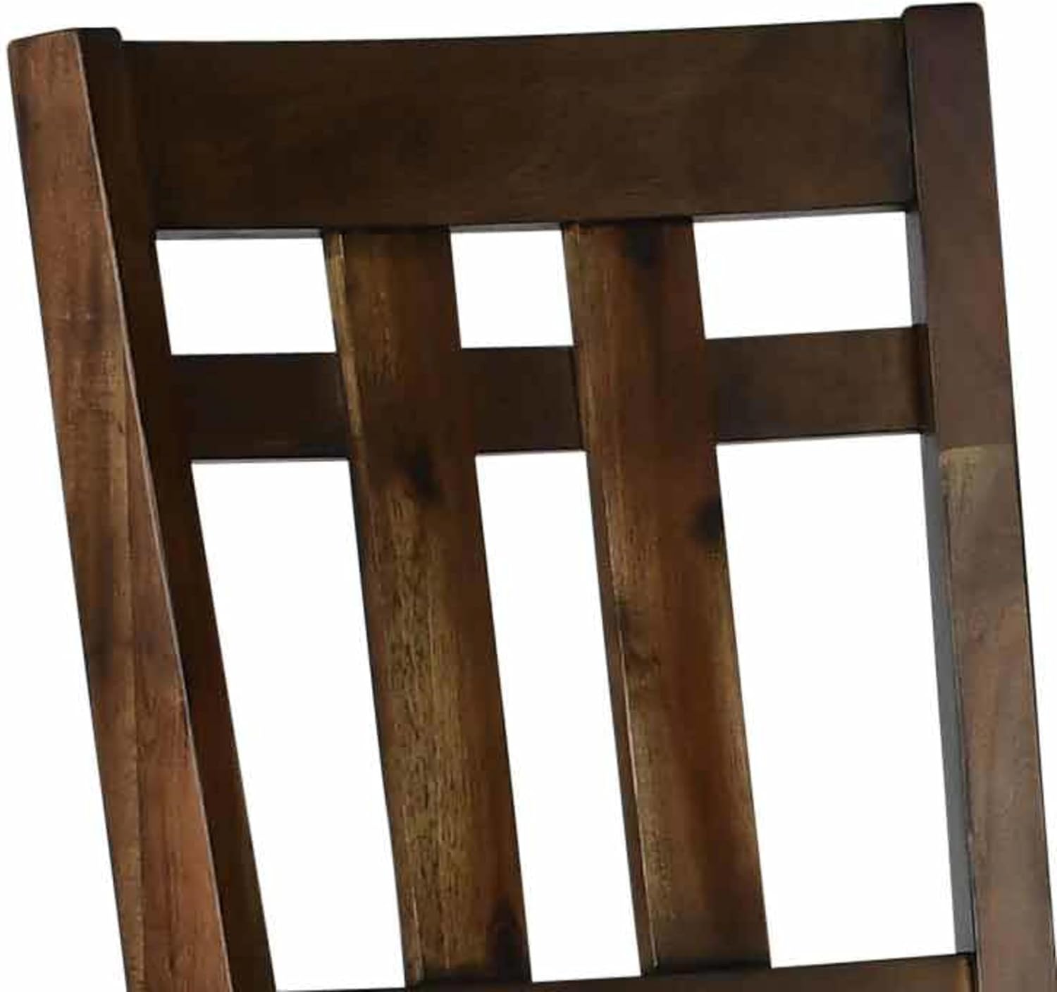 Steve Silver Co Saranac Counter Chair, 24-Inch Seat, Slat-Back Design, Set of 2 Chairs, Mocha Finish, Rustic Styling, Dining Room, Kitchen, Barstool