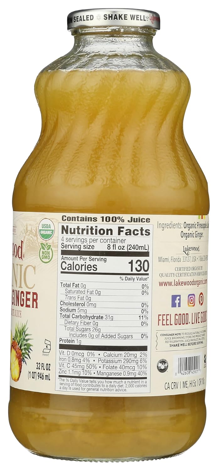 Lakewood, Organic Pure Apple Juice, 32 oz