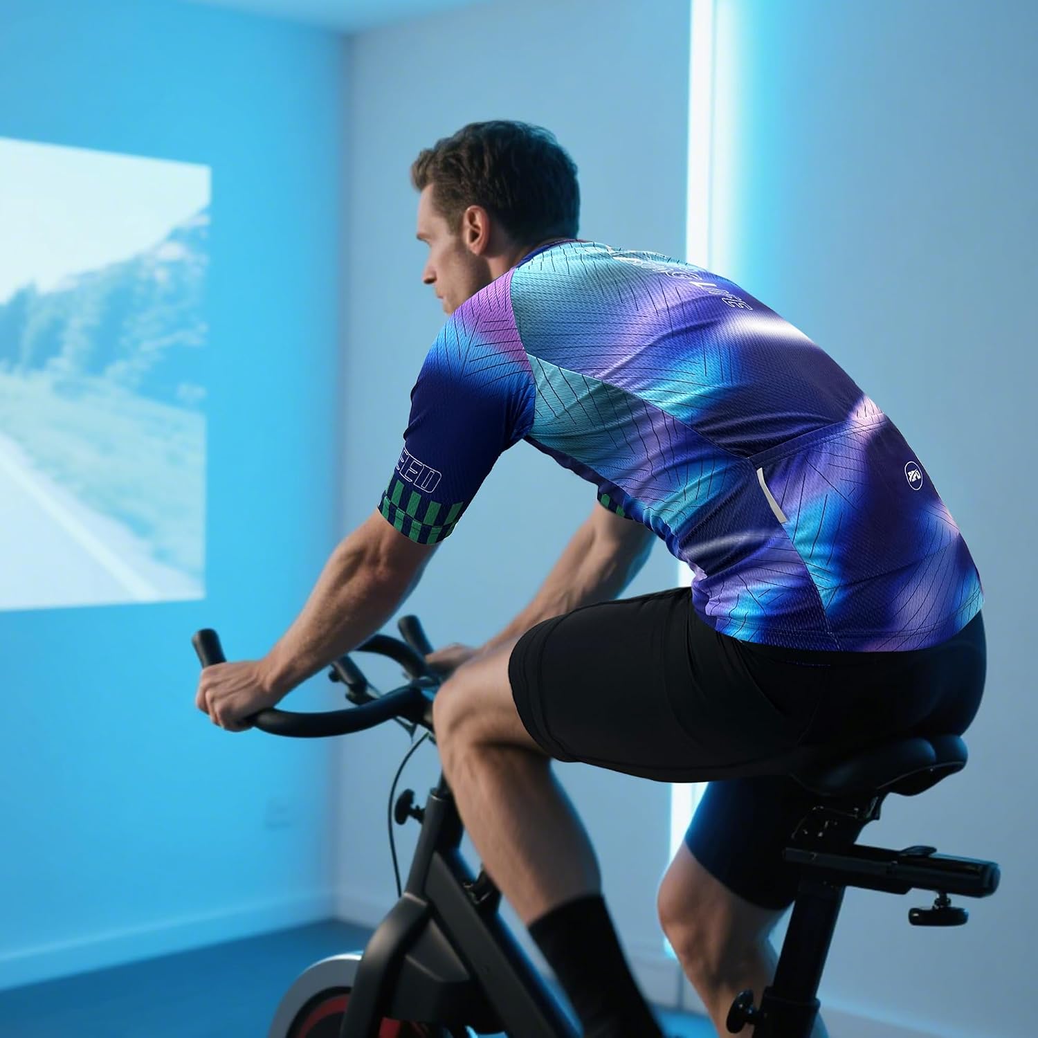 sponeed Cycling Jersey Short Sleeve Suits Men Bike Clothing Road Bicycle Shorts Padded Outfits