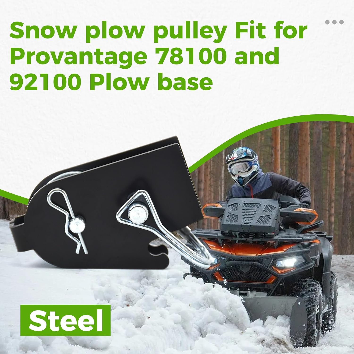 81630 Snow Plow Pulley Assembly for ProVantage WARN Heavy Duty ATV Pulley Upgrade Kit Compatible with ProVantage 78100 and 92100 Plow Base
