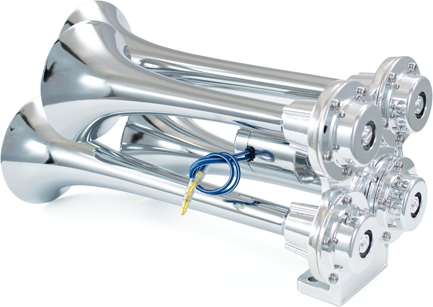 HornBlasters Bullet Air Horn Only - 4 Chrome Trumpets