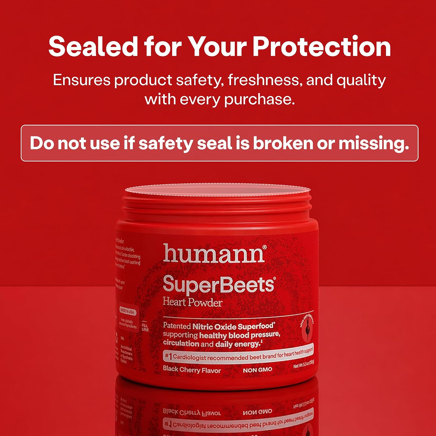 HumanN SuperBeets Beet Root Powder - Non-GMO Beetroot Superfood - Nitric Oxide Supplement for Heart Health, Circulation & Blood Pressure Support - Black Cherry, 30 Servings