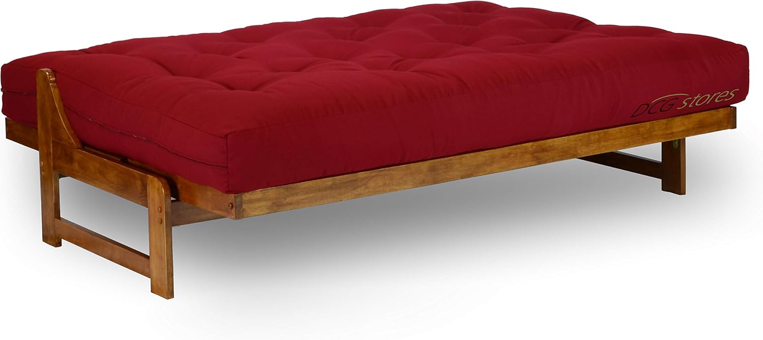 Nirvana Futons Plush, Comfortable 8-Inch Full Futon Mattress, Microfiber Fudge - Made in USA