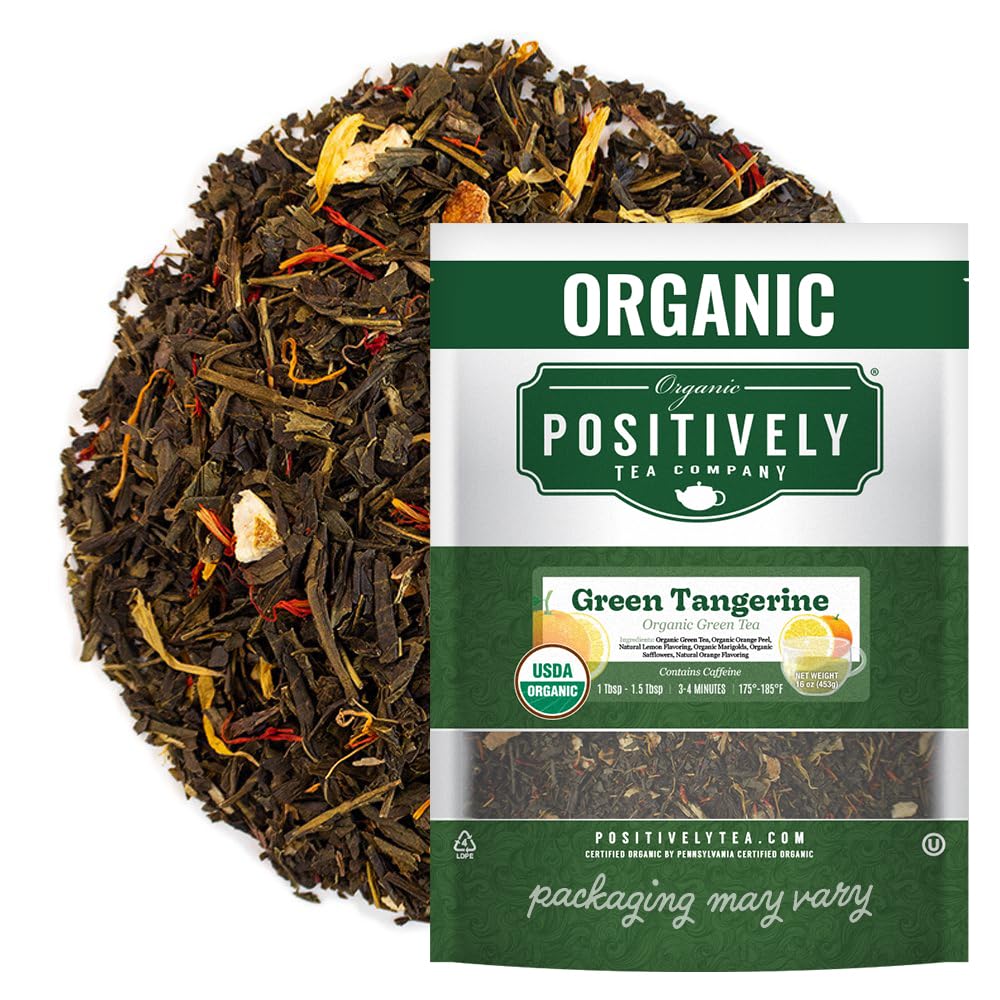 Organic Positively Tea Company, Pinhead Gunpowder Green Tea, Loose Leaf, 16 Ounce