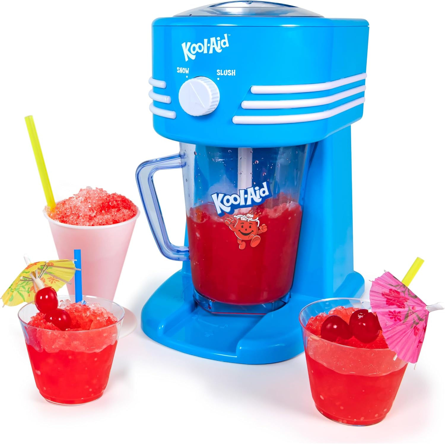 Nostalgia Taco Tuesday Frozen Drink Maker and Margarita Machine for Home - 40-Ounce Slushy Maker with Stainless Steel Flow Spout - Easy to Clean and