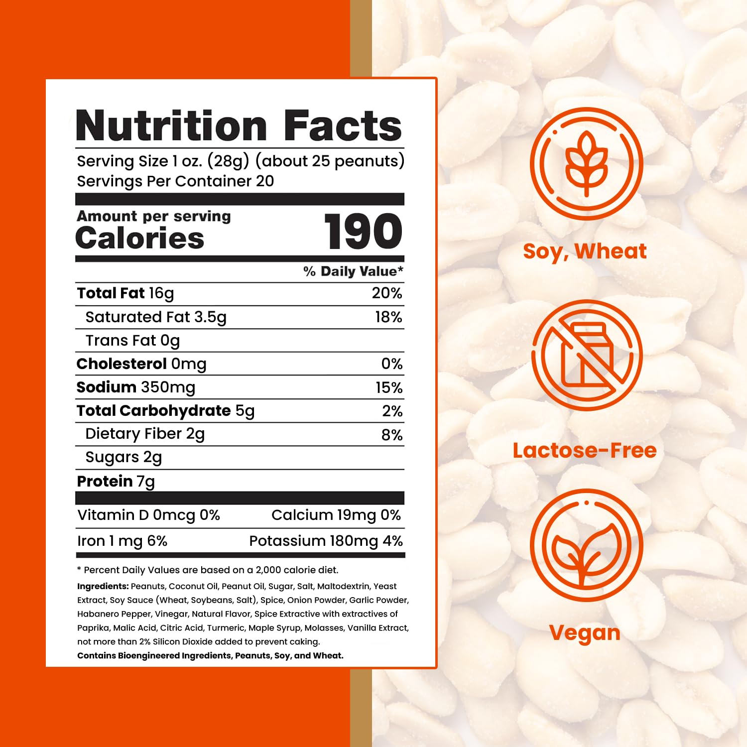Hubs Peanuts Premium Salted Virginia Nuts, Non-GMO, Gluten Free Healthy Snacks - Irresistible Crunch & Flavored Peanuts - Made from Premium Ingredients - Vacuum-Sealed Tin - 2 Packs of 40 oz Cans