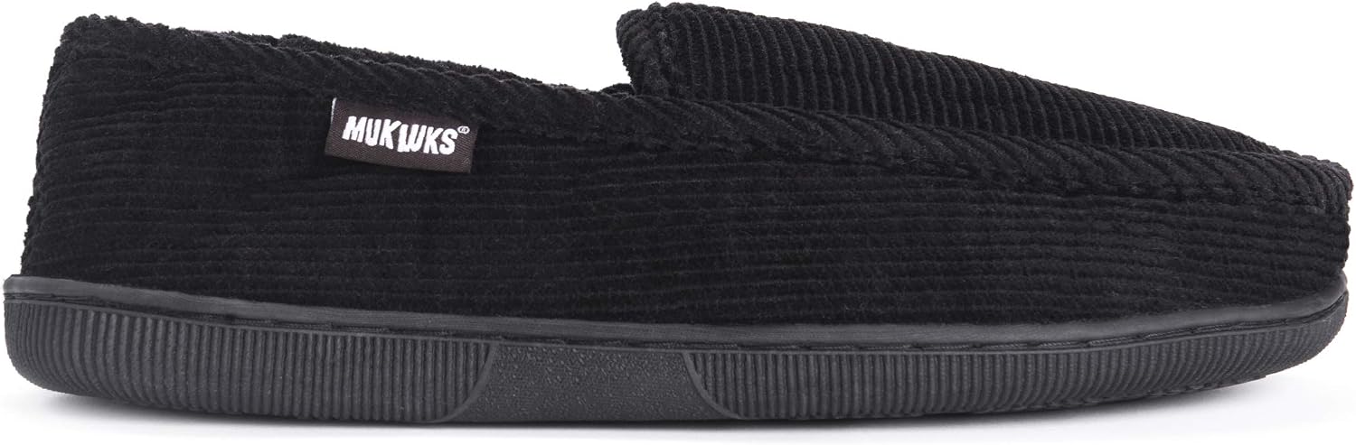 Muk LUKS Men's Corduroy Moccasin with Flannel Lining