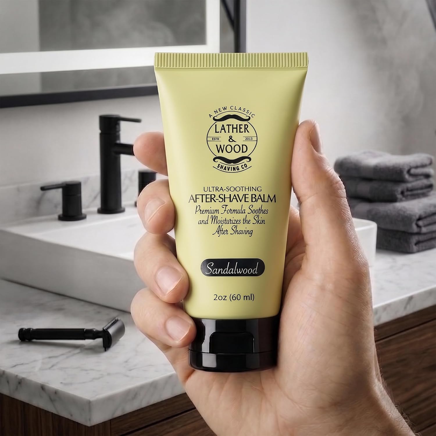 Best After-shave Balm, Sandalwood Scent, Premium Aftershave Lotion, Soothes and Moisturizes Face after shaving, Does Not Dry The Skin, Eliminates Razor Burn For A Silky Smooth Finish …