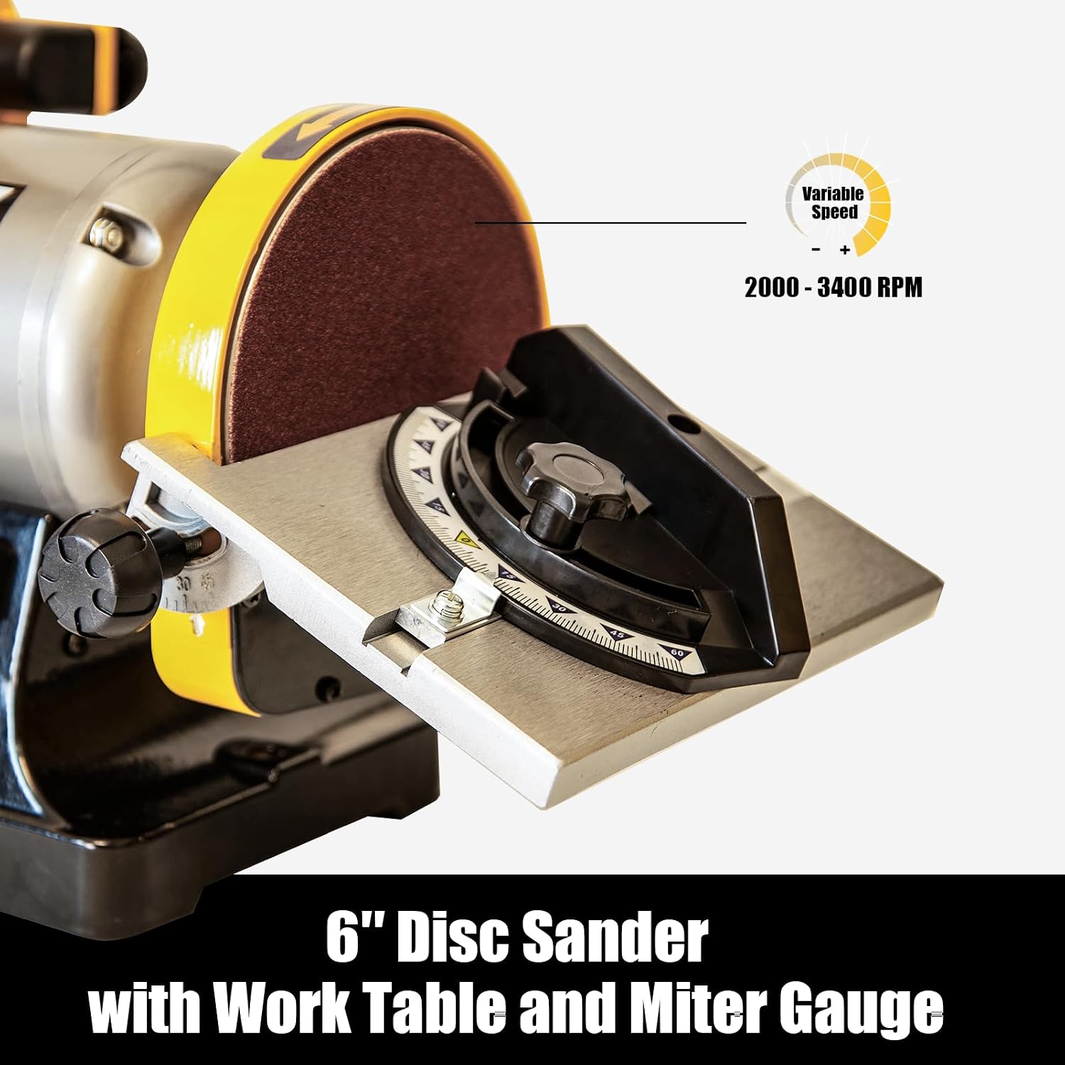 2x42 in. Belt Sander & 6" Disc Sander Combo, 3.5Amp Bench & 1/2HP Belt Sander for Woodworking, Metalworking & Knife Making, Sharpening