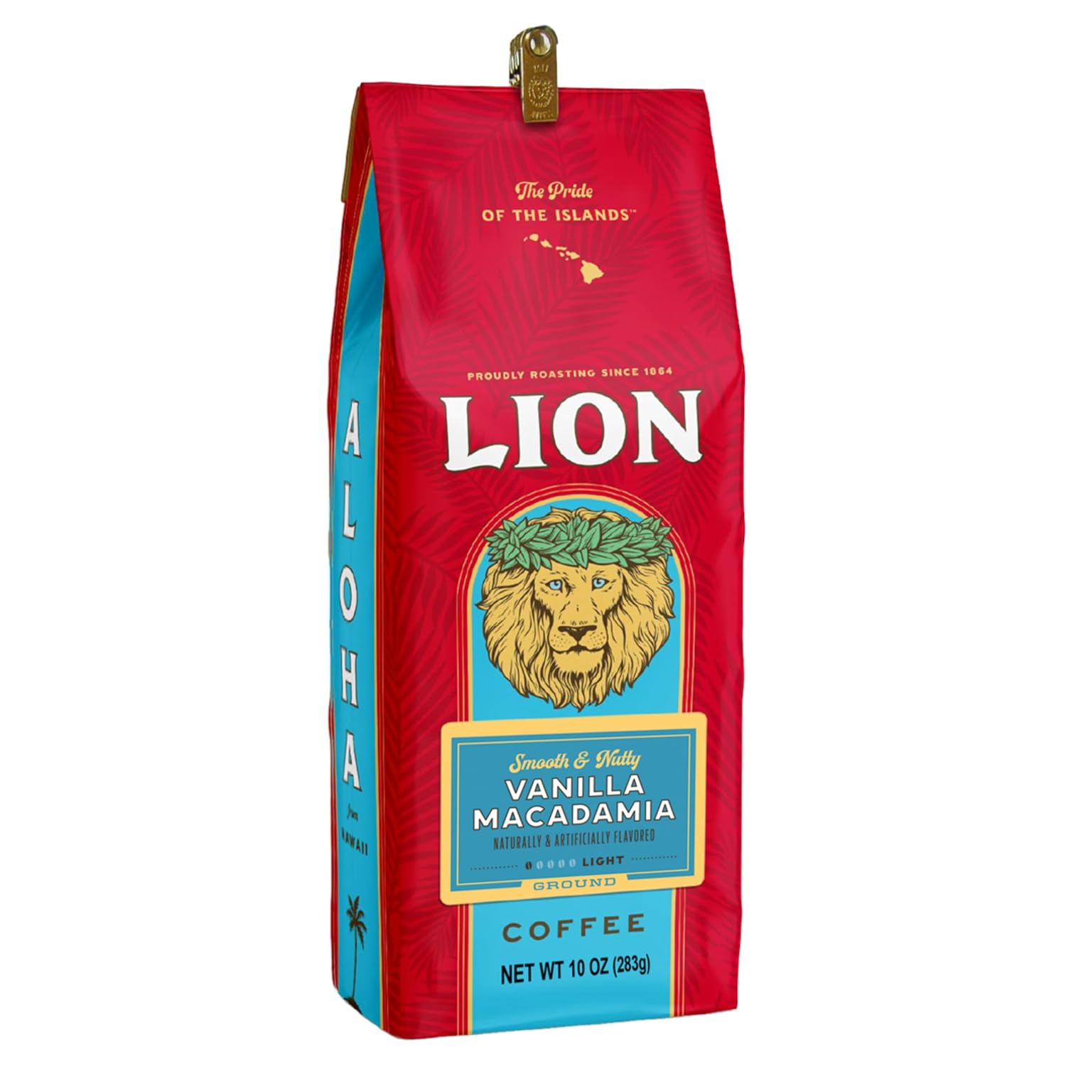 Lion Coffee 24K Gold Roast 100% Kona Ground Coffee, Medium-Light Roast, A Taste of Aloha - 7 Ounce Bag