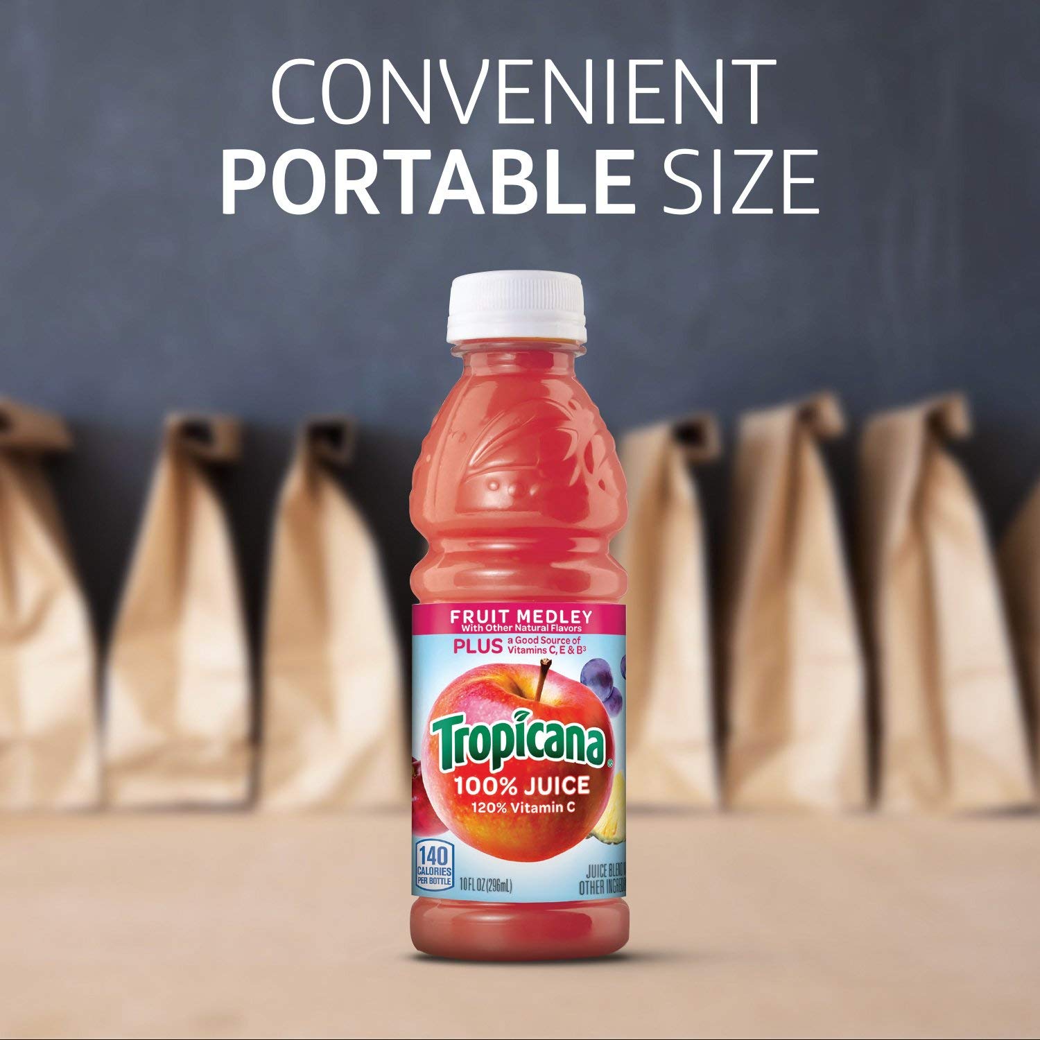 Tropicana Pineapple Peach Mango 100% Juice, 24-pack, 10 fl oz bottles