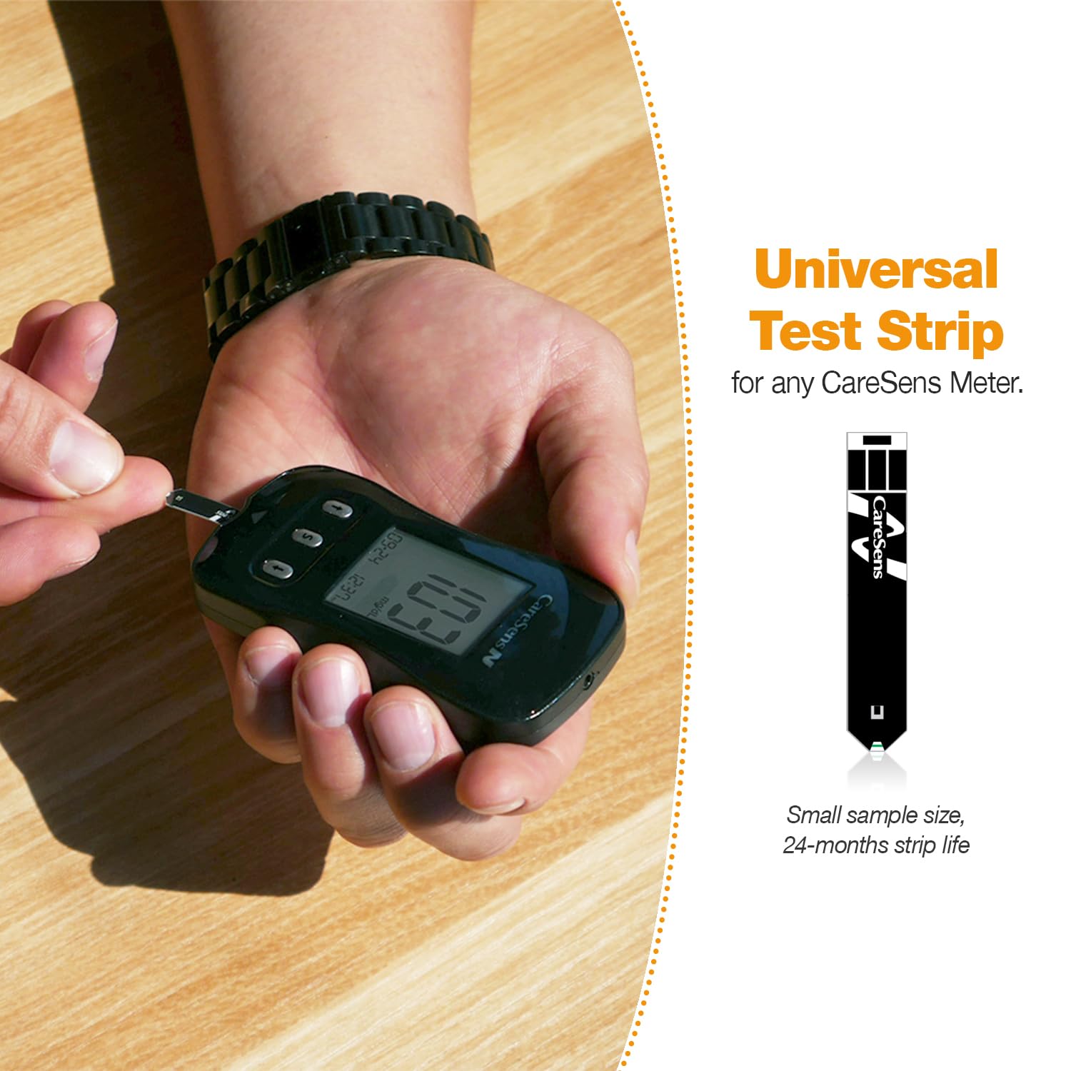 CareSens N Blood Glucose Monitor Kit with 100 Blood Sugar Test Strips, 100 Lancets, 1 Blood Glucose Meter, 1 Lancing Device, 1 Control Solution