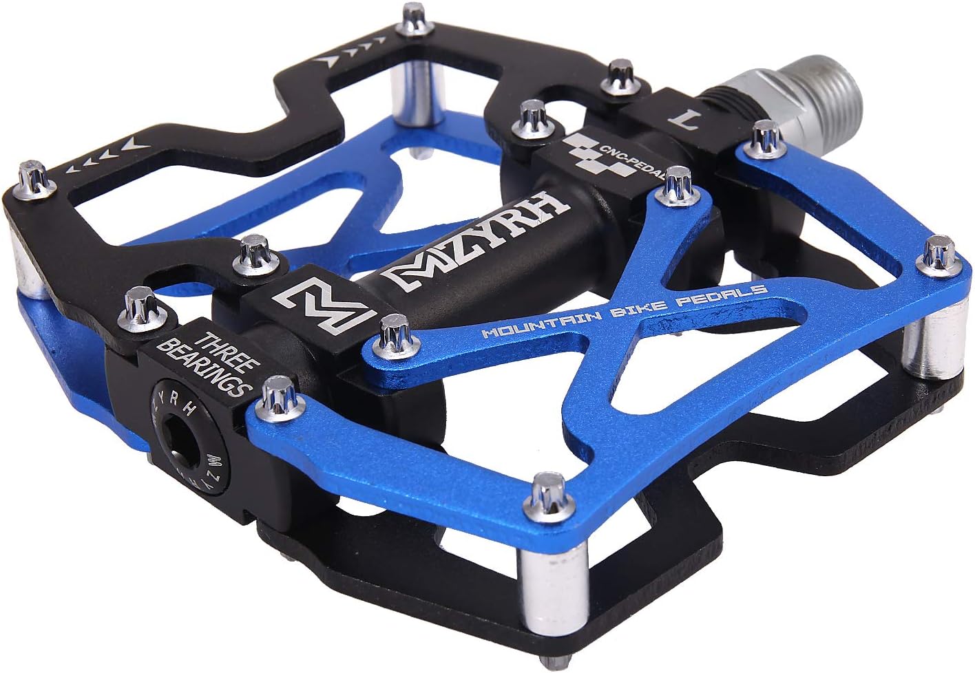 MZYRH Mountain Bike Pedals, Ultra Strong Colorful CNC Machined 9/16" Cycling Sealed 3 Bearing Pedals