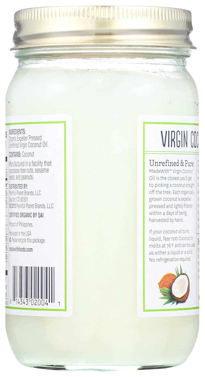 Made With Organic Oil Coconut Virgin, 14 oz