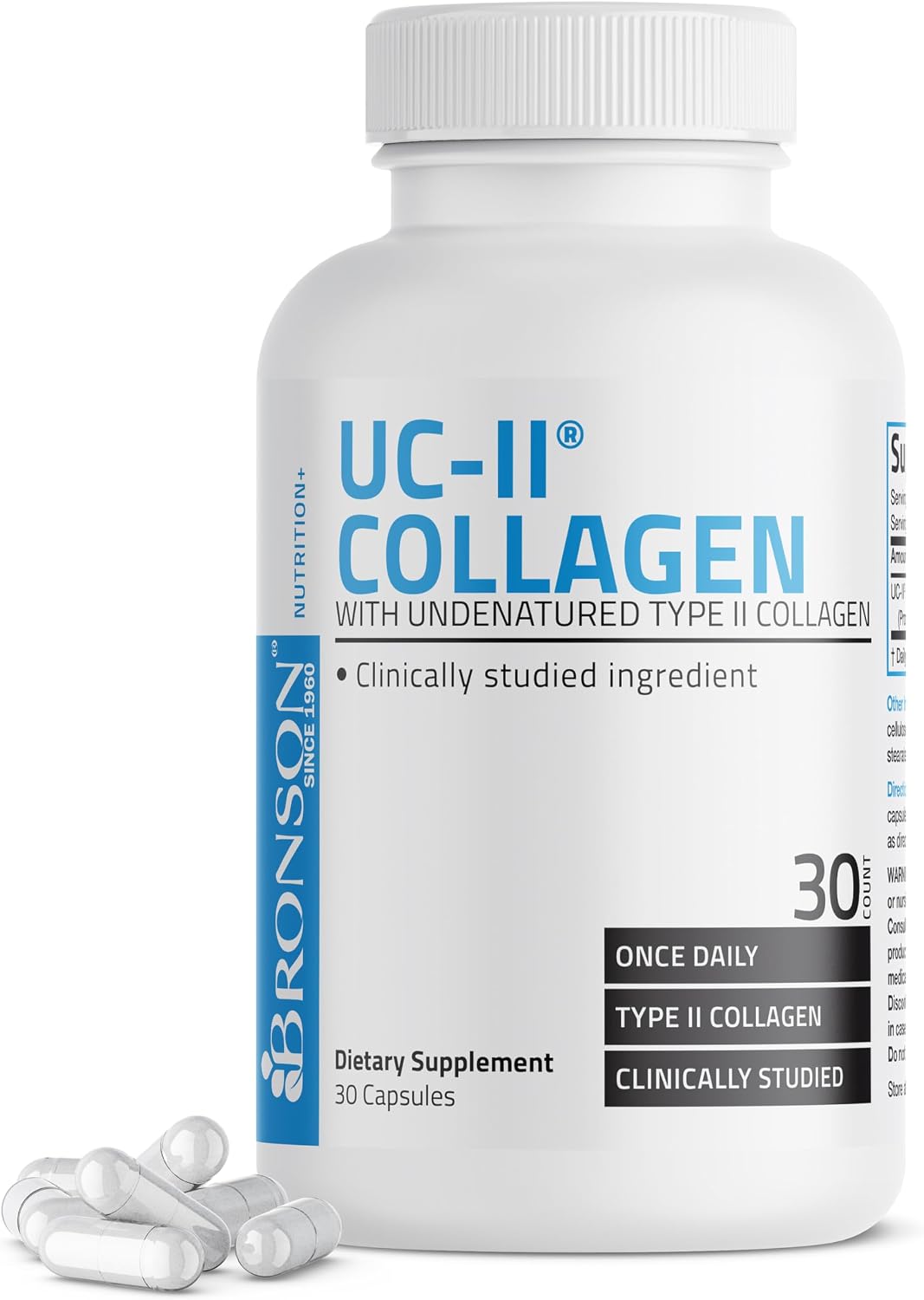 Bronson UC-II Type II Collagen with Undenatured Type 2 Collagen, 30 Capsules