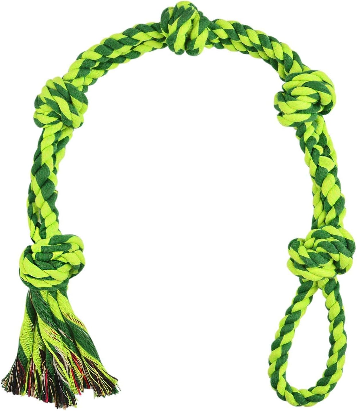 Vitscan Dog Toys for Large Dogs and Aggressive Chewers, Durable Dog Toy,5-Knot Rope Tug,Heavy Duty Chew Sturdy Cotton Knot Ropes Toy for Large Breed Dogs,Indestructible Rope for Tug-of-War Play