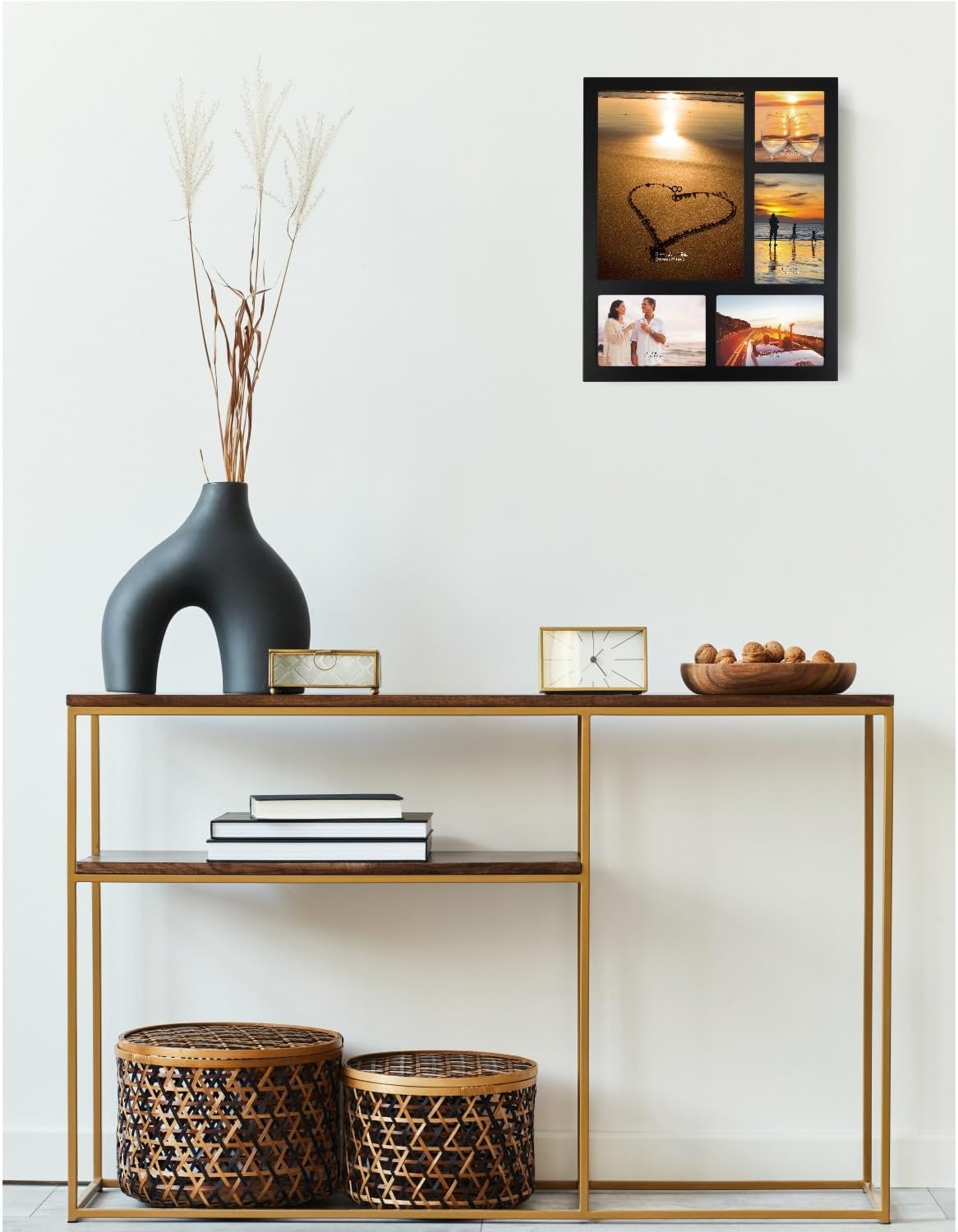 4x6 5-Opening Collage Picture Frame Black Wood
