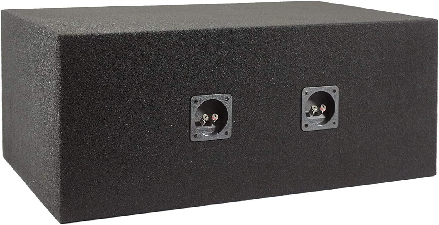 Absolute USA VEGD15 Dual 15-Inch Slot Ported Subwoofer Enclosure, 3/4-Inch MDF
