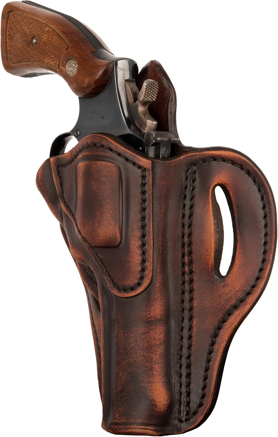 1791 Gunleather OWB K-Frame Holster Fits Ruger GP100, S&W 686, Model 66 | Right-handed leather belt holster also fits S&W 686, Model 66, L-Frame and Ruger Speed Six revolvers