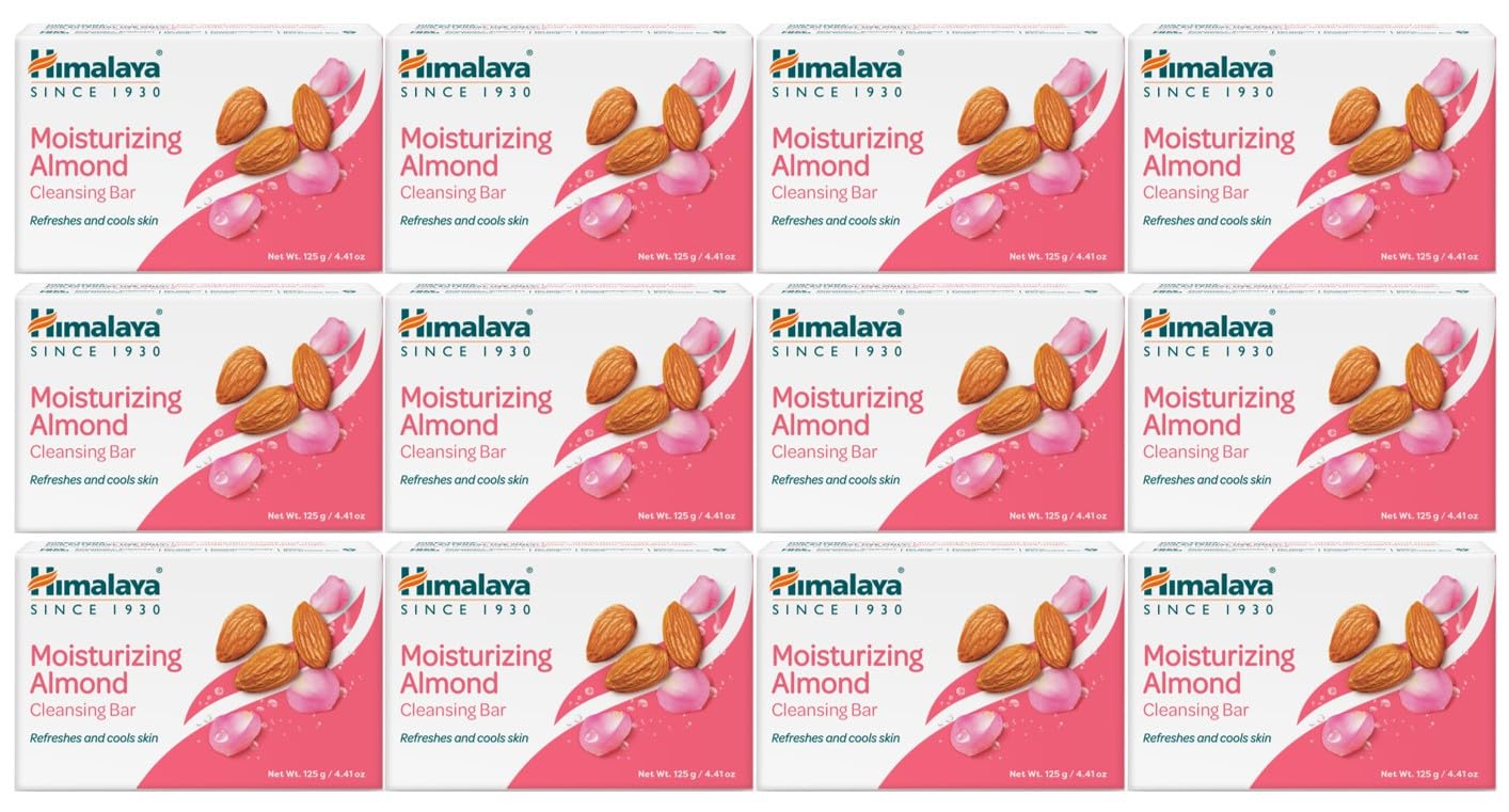 Himalaya Cleansing Bar Soap Variety Pack, Bath Soap Bars, 4.41 oz,12 Pack