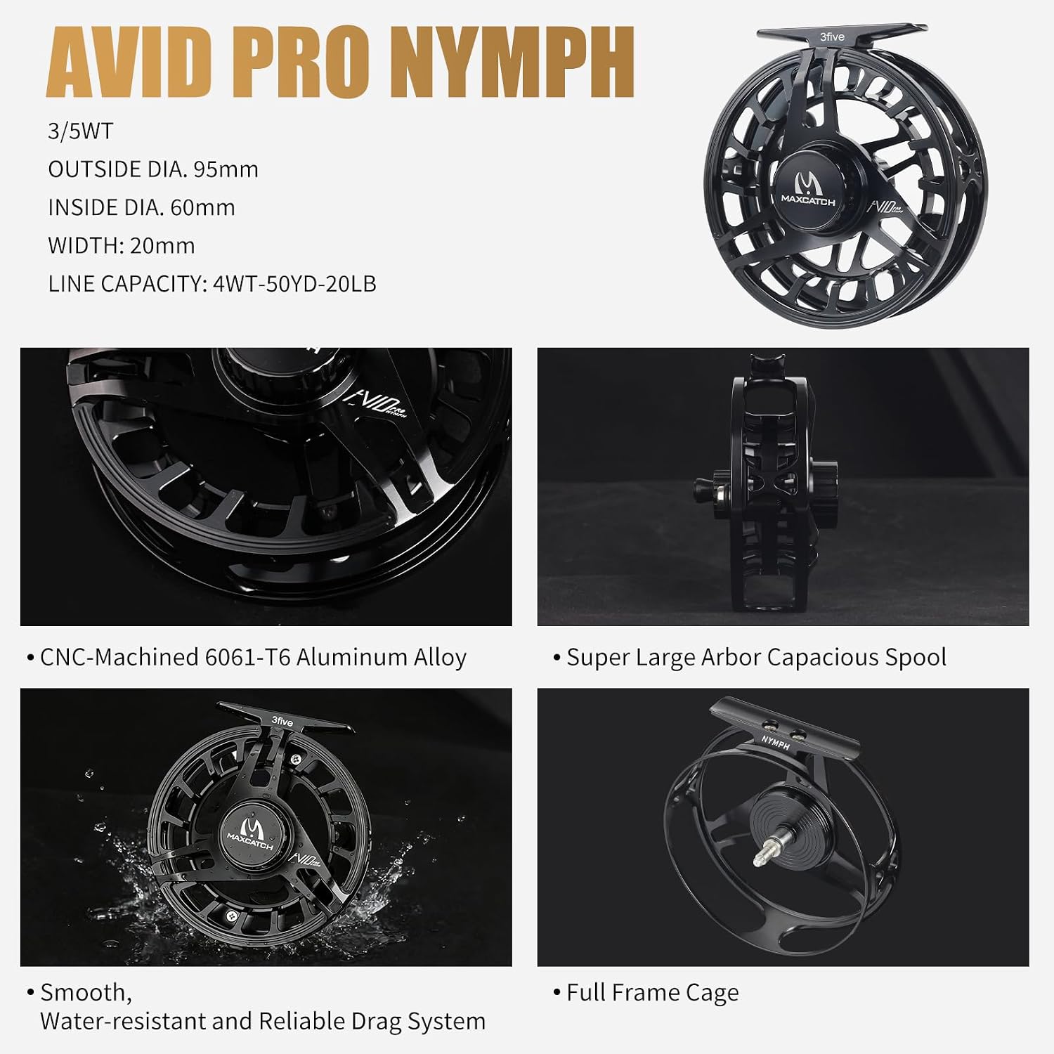 Maxcatch Euro Nymph Fly Fishing Rod and Reel Combo, Competition Intouch Nymphing Complete Outfit